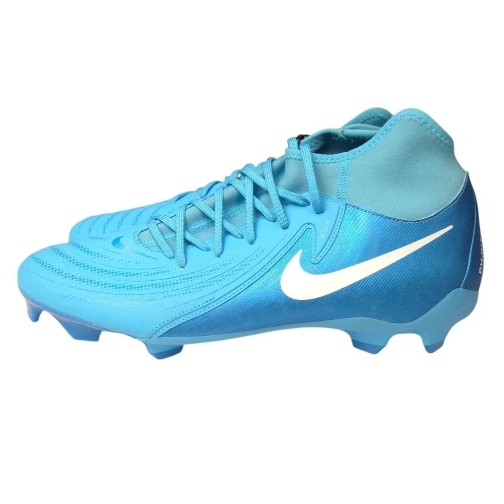 Nike Phantom Luna 2 Academy FG MG Soccer Cleats Mens 11.5 Blue Fury High Top NEW